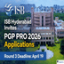 ISB Hyderabad Invites PGP PRO 2026 Applications; Round 3 Deadline April 19